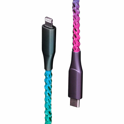ETHCLTLED6 Lucid Charge LED 6' USB-C to Lightning Cable Translucent