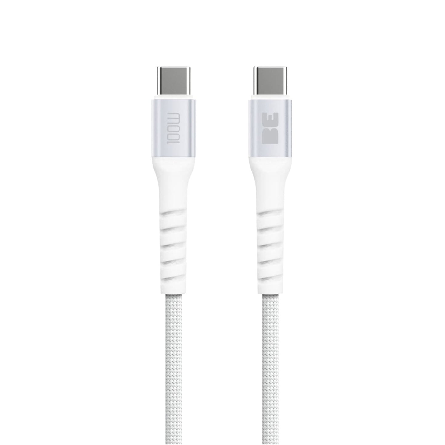 BEC2C6FTW SpeedCharge Premium Braided Cable USB-C to USB-C 6ft 100W White