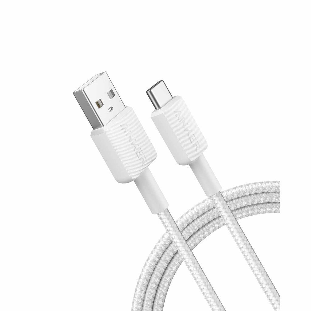 Anker USB-A to USB-C 3ft Braided Cable White
