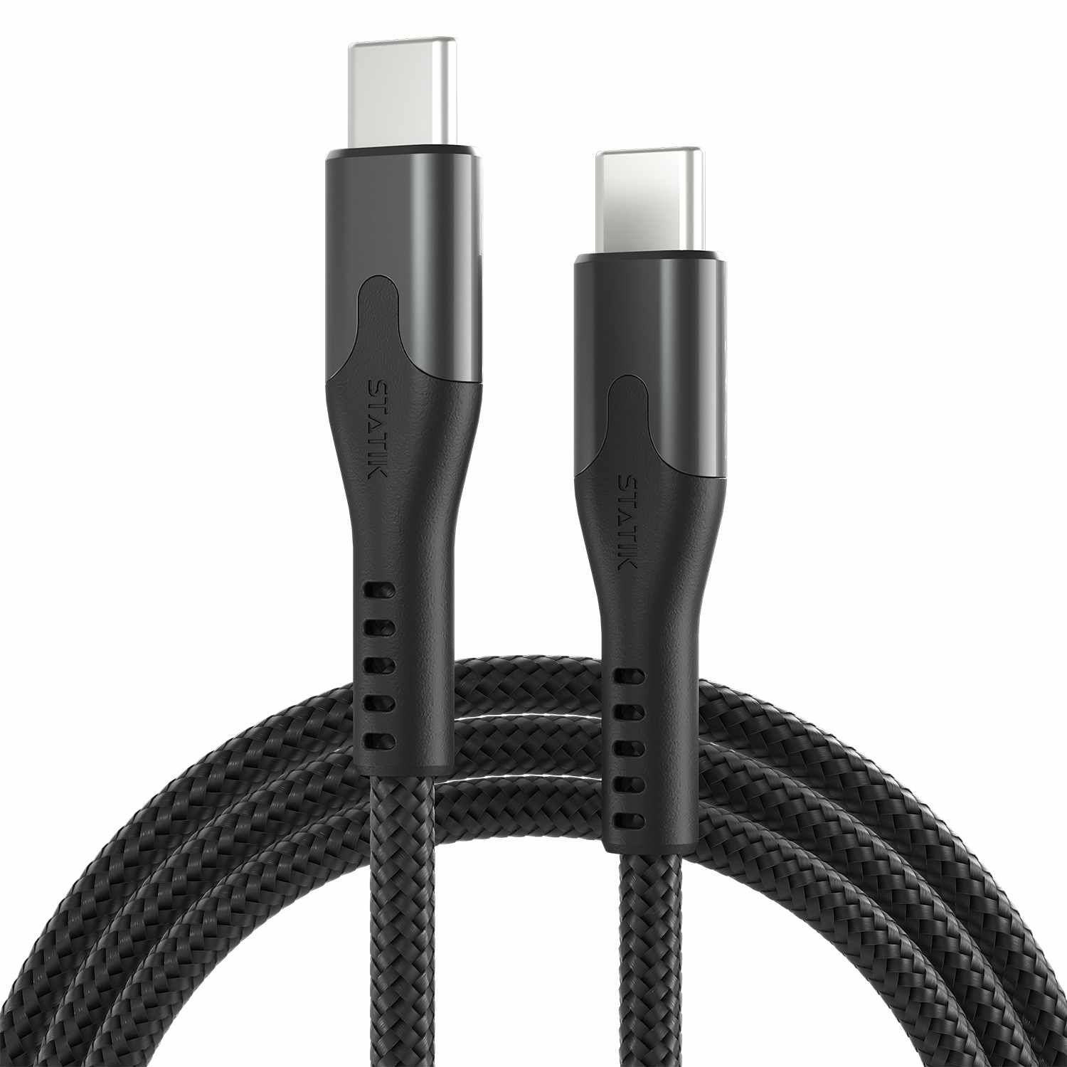 Blu Element SelfCoil Magnetic Cable USB-C to USB-C 6ft 100W Black