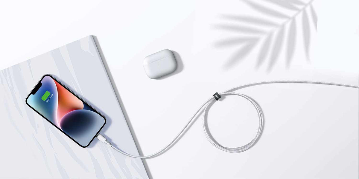 Anker Charge/Sync USB-A to Lightning Braided Cable 6ft White