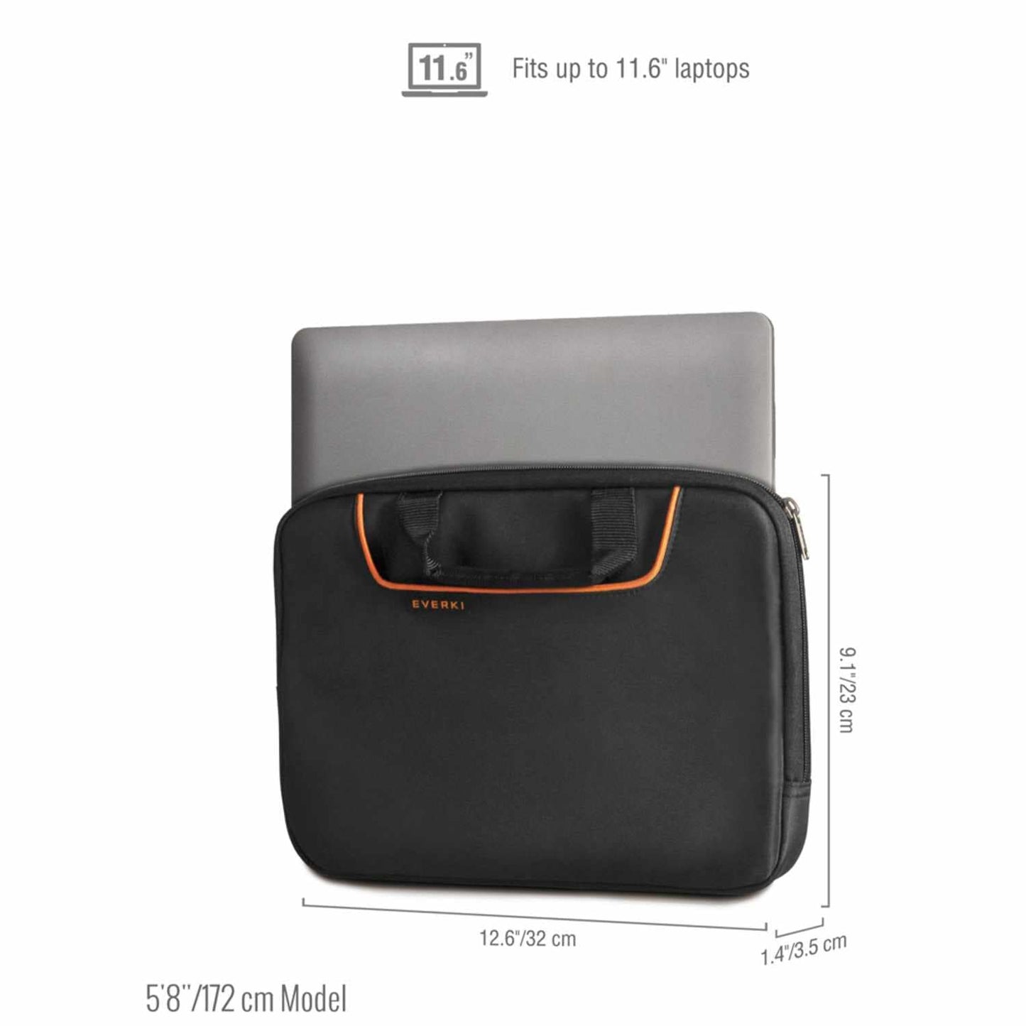 EKF808S11B ContemPRO Laptop Sleeve w/Memory Foam up to 11.6-Inch Black