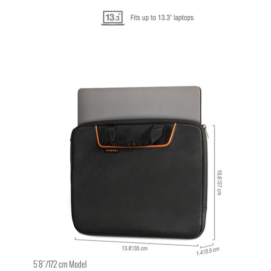 EKF808S13B ContemPRO Laptop Sleeve w/Memory Foam up to 13.3-Inch Black