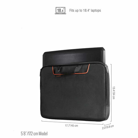 EKF808S18B Commute Laptop Sleeve w/Memory Foam up to 18.4-Inch Black