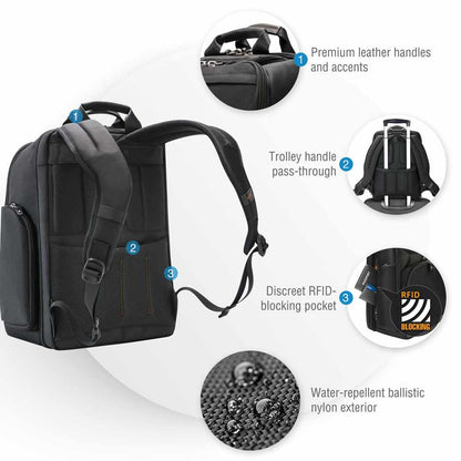 EKP132S17 Onyx Travel Friendly Laptop Backpack up to 17.3 Inch Black