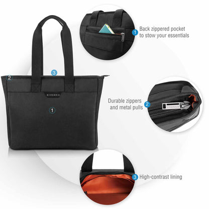 EKB418 Business Women’s Slim Laptop Tote up to 15.6 inch Black