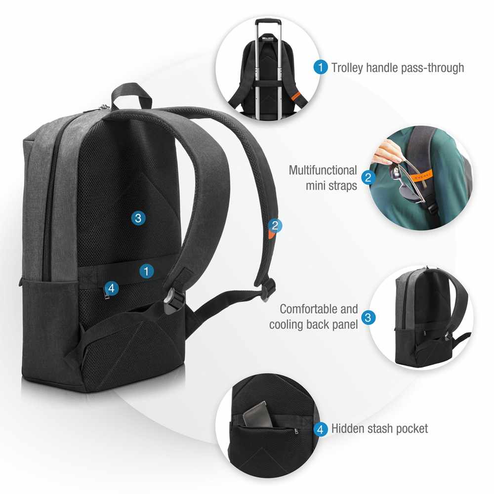 EKP106 Light Laptop Backpack up to 15.6 inch Black