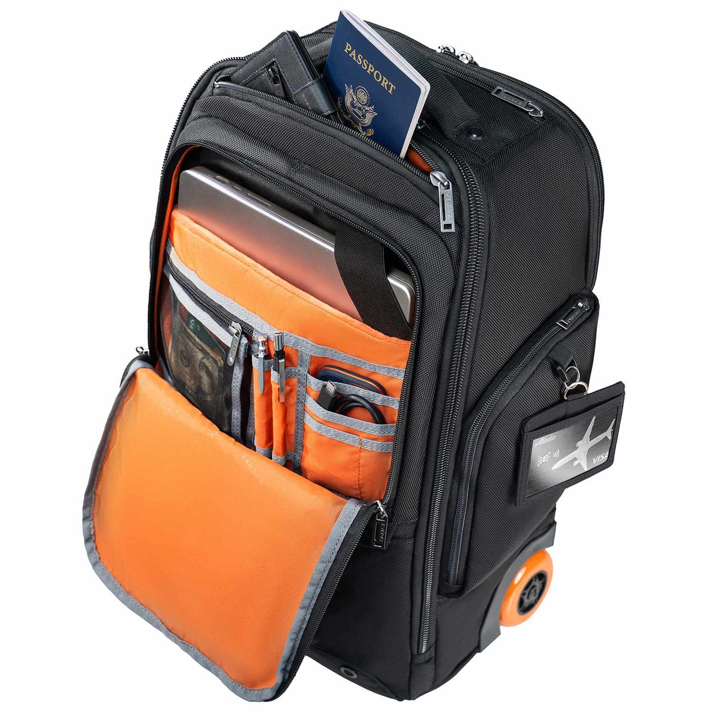 EKP123ECO Wheeled 123 Laptop Backpack Changeable Wheels Black