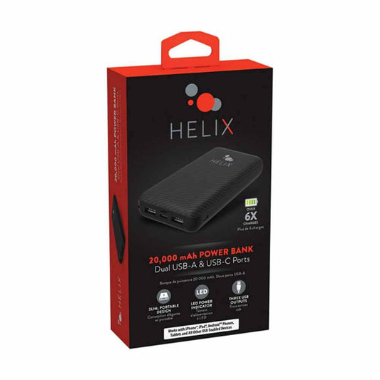 ETHPB20N TurboVolt+ 20000 mAh Power Bank with USB-A and USB-C Ports Black