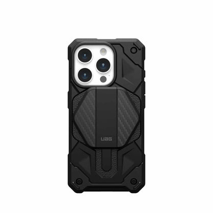 9B4410114042 Rugged Wireless Charging Pad with Kickstand and USB-C Cable for MagSafe 15W Black/Carbon Fiber