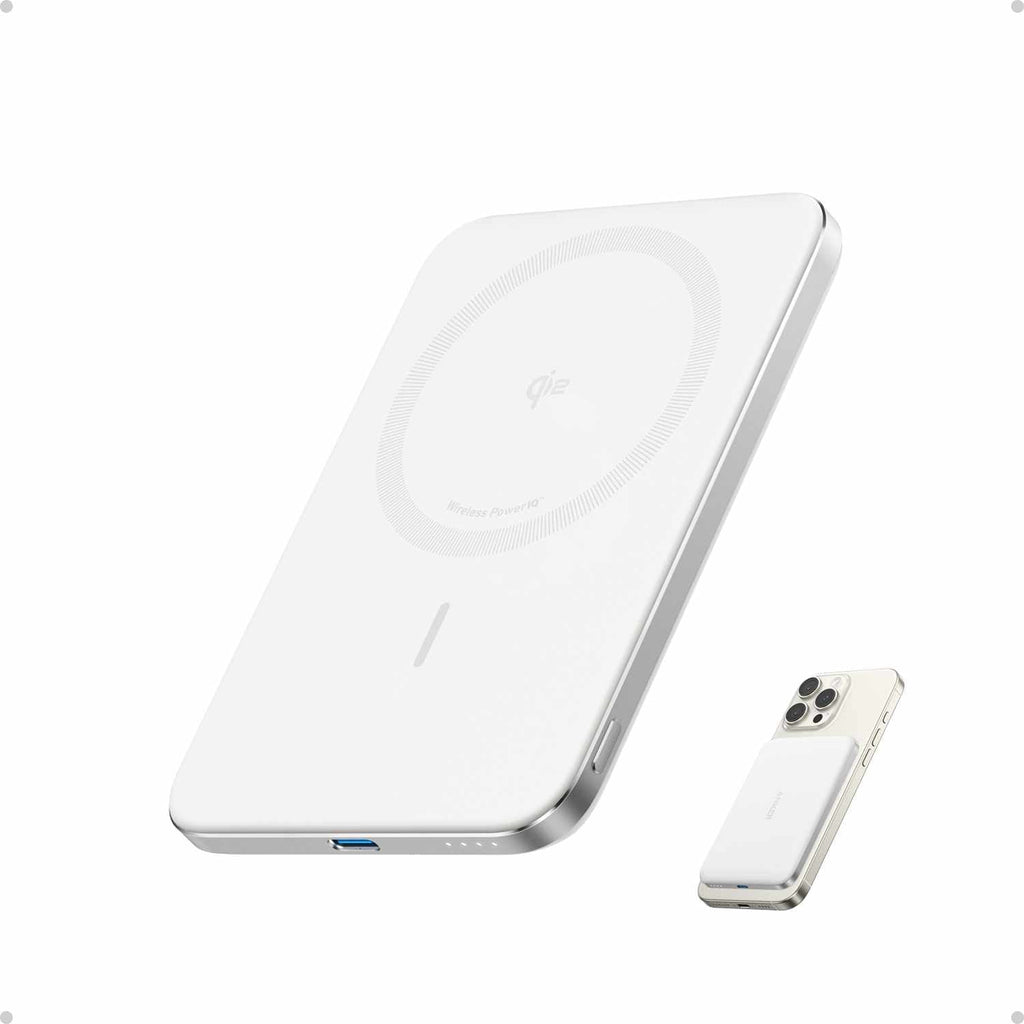 Anker Nano Slim Qi2 Wireless  Power Bank 5.000 mAh 15W White