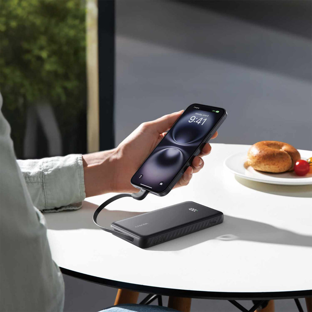 Anker Power Bank 20K Built in USB-C Cable Black
