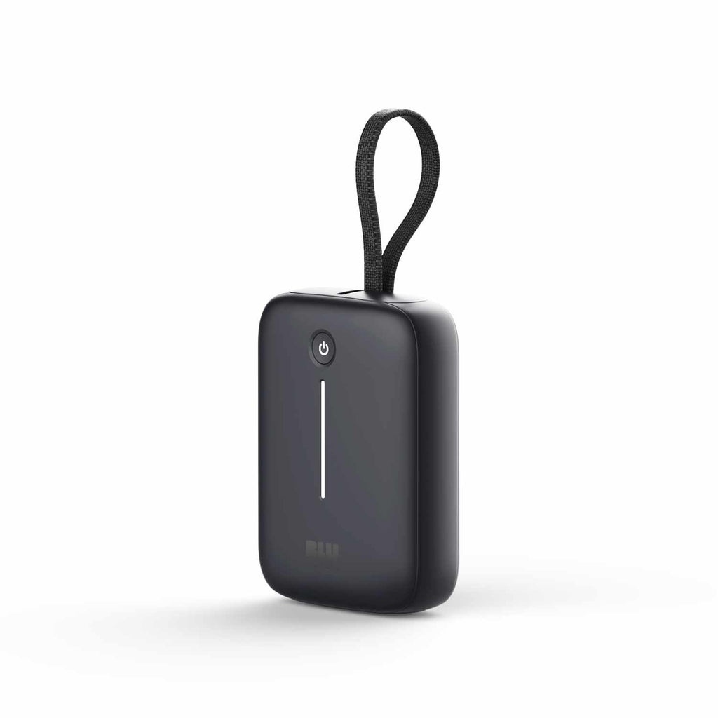 Blu Element PowerFlex 10K mAh 20W PD Power Bank with Built-In USB-C Cable Black