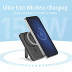 Blu Element Qi2 Wireless Power Bank with Kickstand 5K White