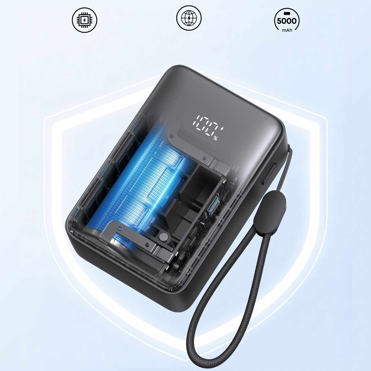 Anker 5000mAh 22.5W Compact Portable Battery Black