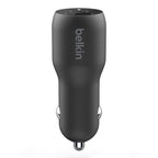 Belkin BoostCharge Car Charger 37W PD/PPS 2-Port USB-C/USB-A Black
