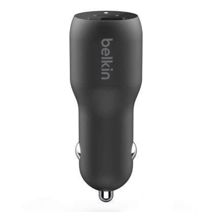 CCB004btBK 37W Dual USB-C/USB-A Power Delivery PPS Car Charger Black
