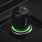 Belkin BoostCharge Car Charger 37W PD/PPS 2-Port USB-C/USB-A Black