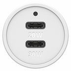 OtterBox Premium Car Charger 50W PD/PPS 2-Port USB-C White