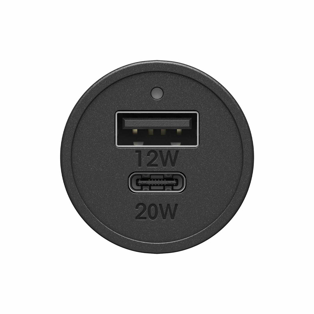 OtterBox Dual Fast Charge Premium Car Charger USB-C 30W (18W PD + USB-A 12W) Black