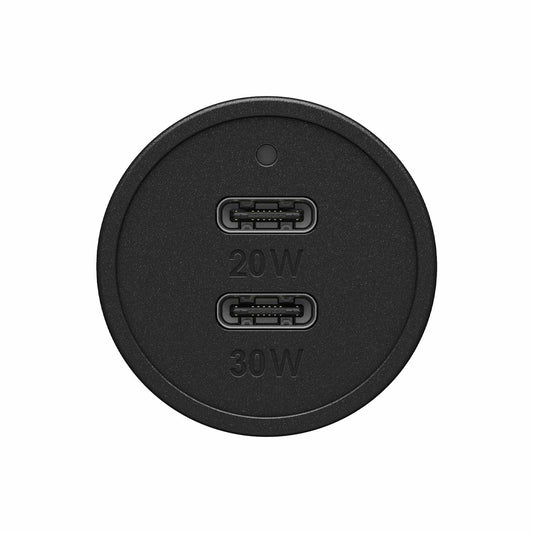 7881012 Dual USB Premium Fast Charge Car Charger PD 30W + PD 20W Black