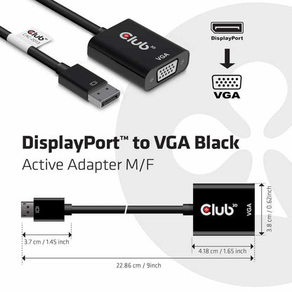 CAC2013 DisplayPort 1.1A Male to VGA Female Active Adapter Black