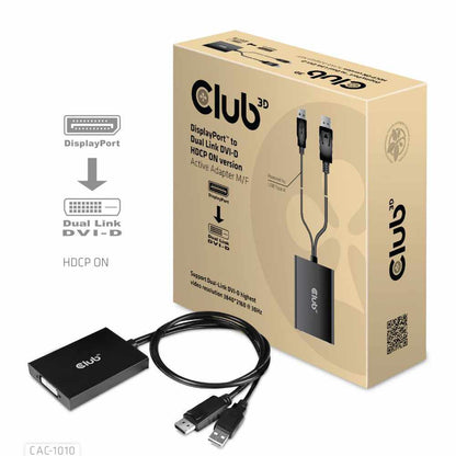 CAC1010 DisplayPort to Dual Link DVI-I Dual Link Active Adapter MAX RES 4K30HZ Black