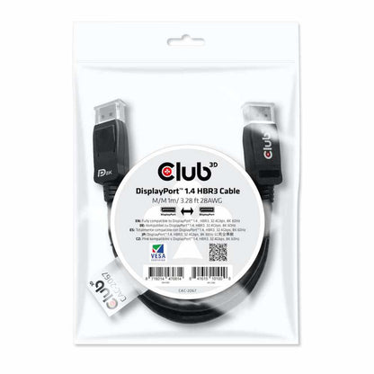 CAC2067 DisplayPort 1.4 HBR3 Cable M/M 1m/3.28ft Black