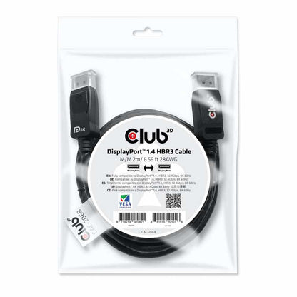 CAC2068 DisplayPort 1.4 HBR3 Cable M/M 2 m/6.56ft Black