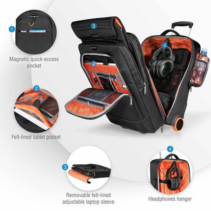 EKB420 Wheeled 420 Laptop Trolley 15 to 18.4 inch Black