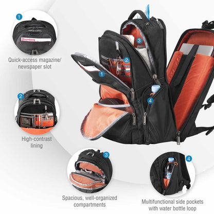 EKP121S15 Atlas Checkpoint Friendly Laptop Backpack Black