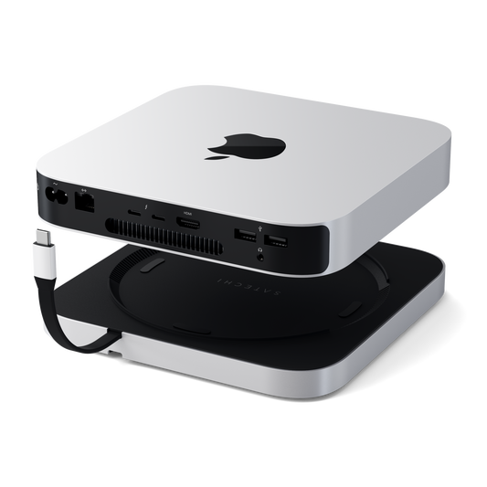 STGMMSHS Stand & Hub for Mac Mini/Studio With NVMe SSD Enclosure Silver