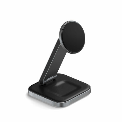 STQ21FM 2-In-1 Foldable Qi2 Wireless Charging Stand Space Gray