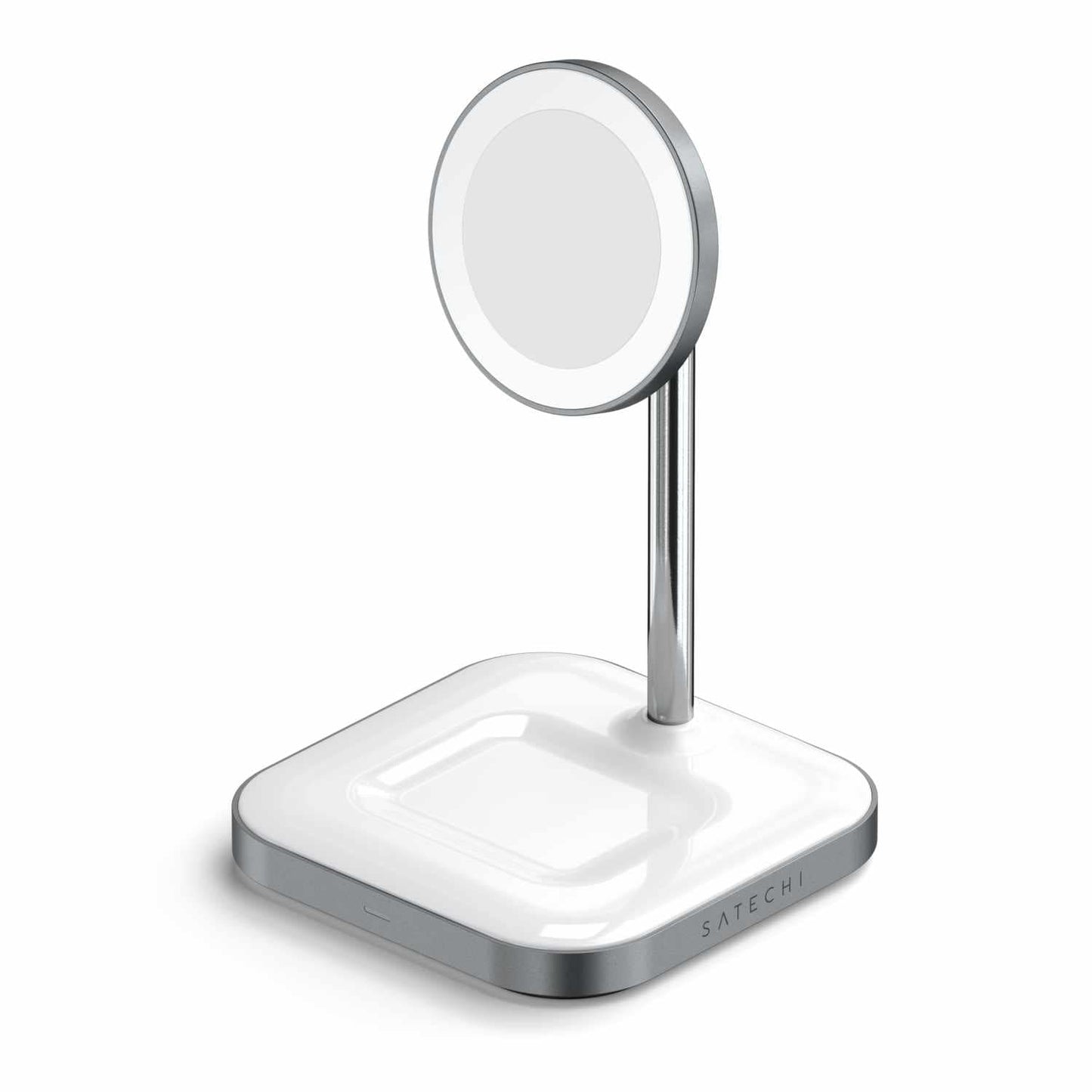 STWMCS2M Aluminum 2-in-1 Magnetic Qi Wireless Charging Stand Space Gray