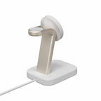 mophie Qi2 2-in-1 Wireless Charging Stand 15W White for Phone and Apple Watch