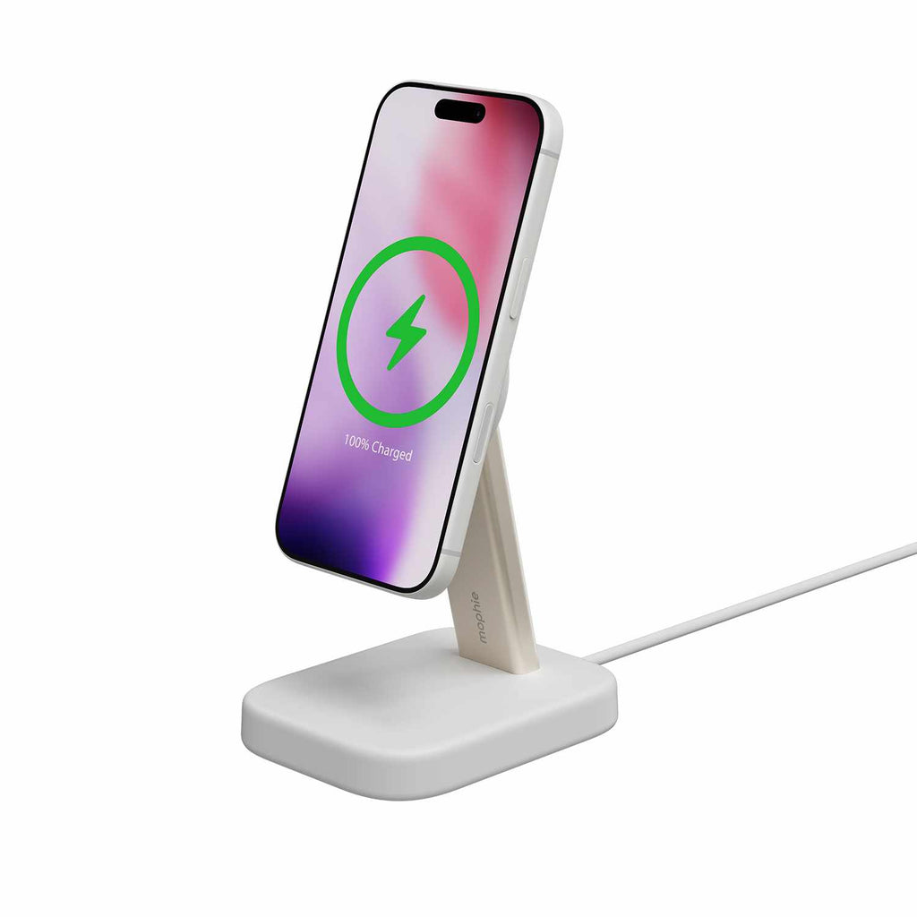 mophie Qi2 Wireless Charging Stand 15W White