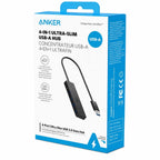 Anker Ultra Slim 4-Port USB 3.0 Data Hub Black