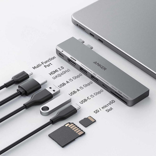 Anker PowerExpand Direct 7-in-2 USB-C Hub Gray for MacBook