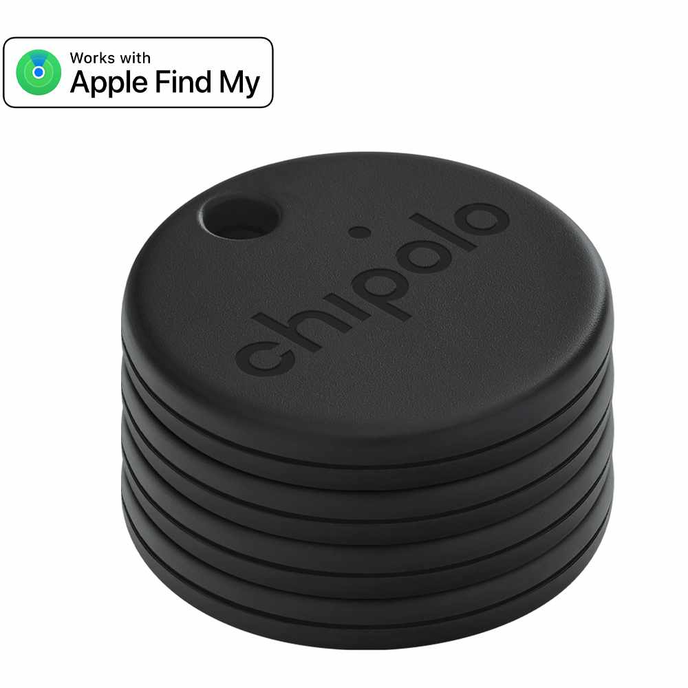 Chipolo One Spot 4 Pack Bluetooth Item Finder (Works with the Apple Find My Network) Almost Black - GekkoTech