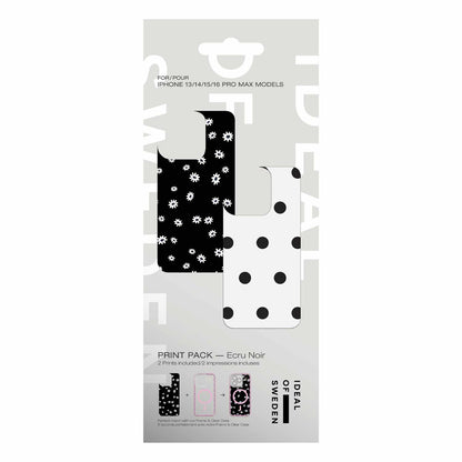 IDPP02559 Print Pack iPhone 16 Pro Max/15 Pro Max/14 Pro Max/13 Pro Max Ecru Noir