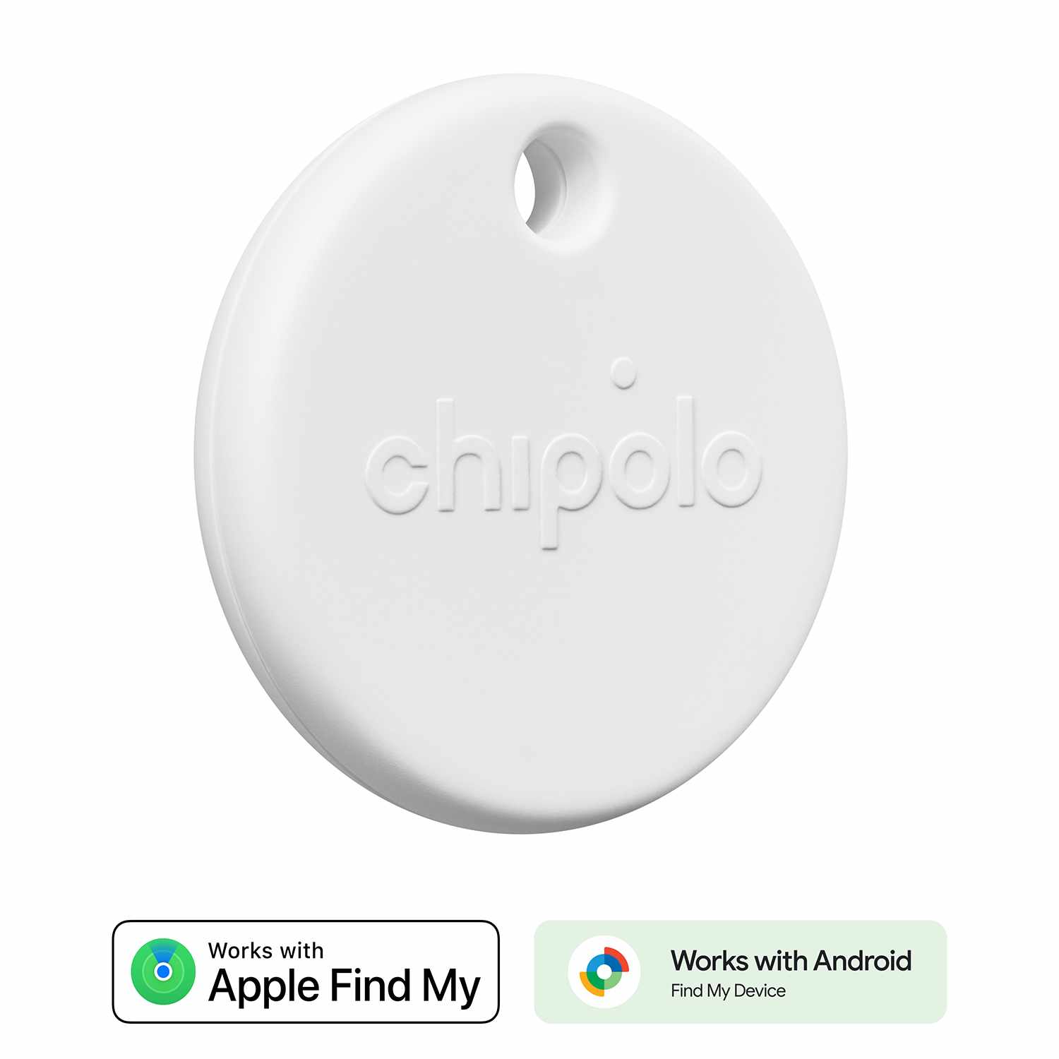 Chipolo POP Tracking Tag (Works with Google’s Find My Device or Apple Find My) White