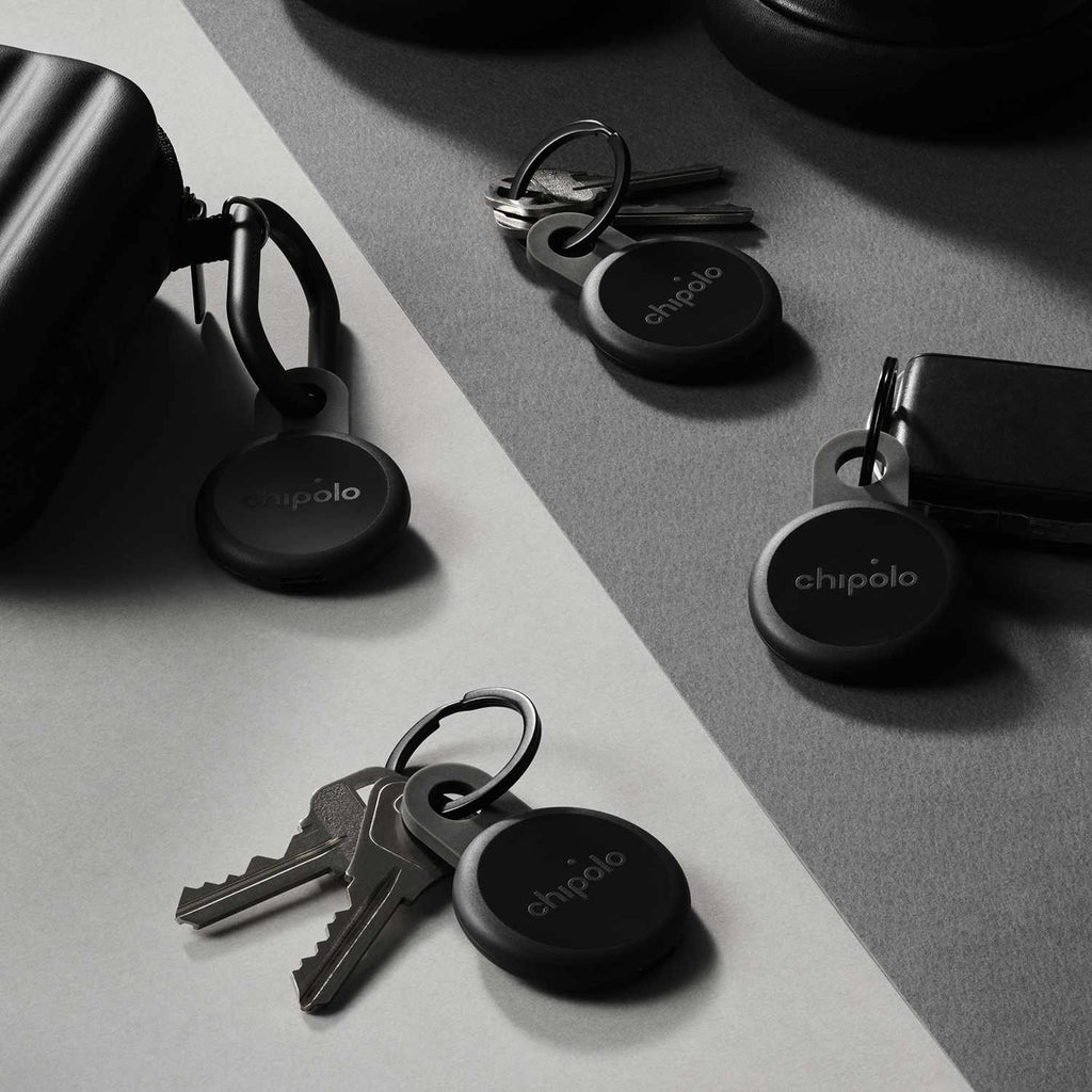 Chipolo LOOP Tracking Tag x 4 (Works with Android's Find Hub Device or Apple Find My) Charcoal