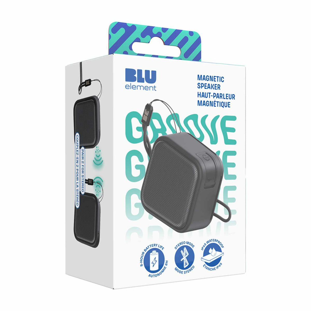 Blu Element Groove Magnetic Mini Speaker Black