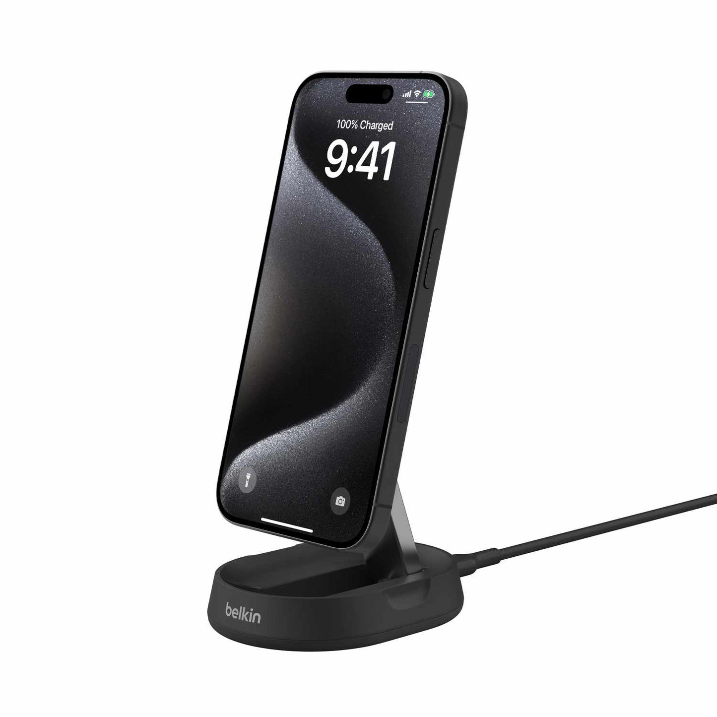 WIA008ttBKCA BoostCharge Pro Convertible Magnetic Wireless Charging Stand with Qi2 15W Black