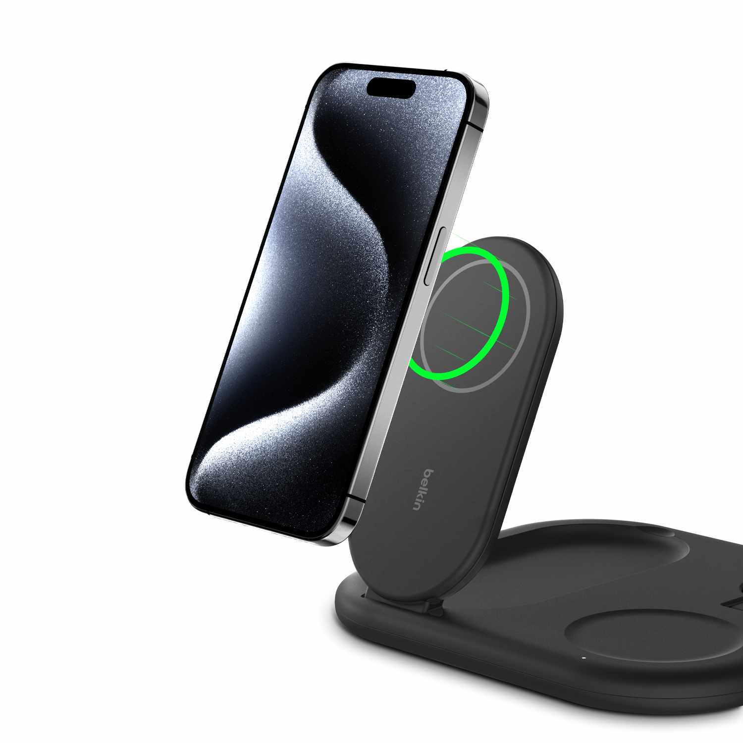 Belkin BoostCharge Qi2 3-in-1 Wireless Charging Stand 15 W Black