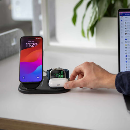 WIZ029ttBK Qi2 3-in-1 Magnetic Wireless Charging Stand Black