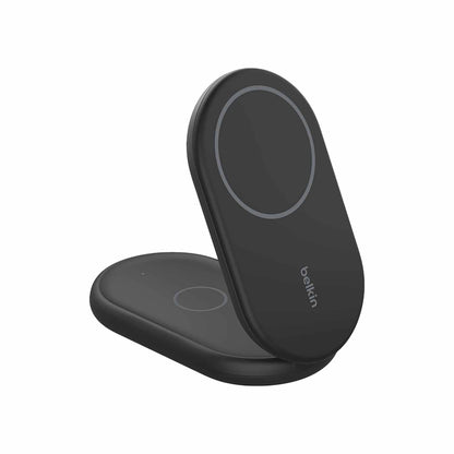 WIZ028ttBK BoostCharge 2-in-1 Magnetic Foldable Wireless Charger with Qi2 15W Black