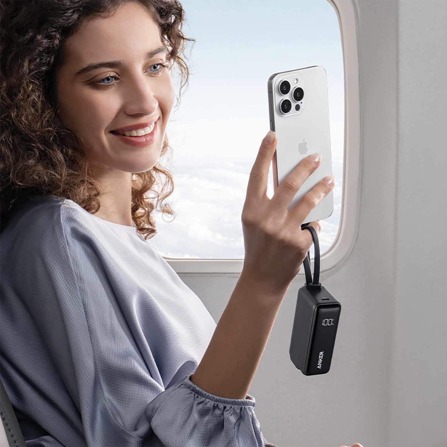 Anker Fusion Power Bank 5.000mAh 22.5W with USB-C Cable Black