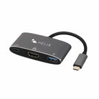 Helix/Retrak 3-in-1 USB-C Adapter with USB-A HDMI and USB-C Ports Black - GekkoTech