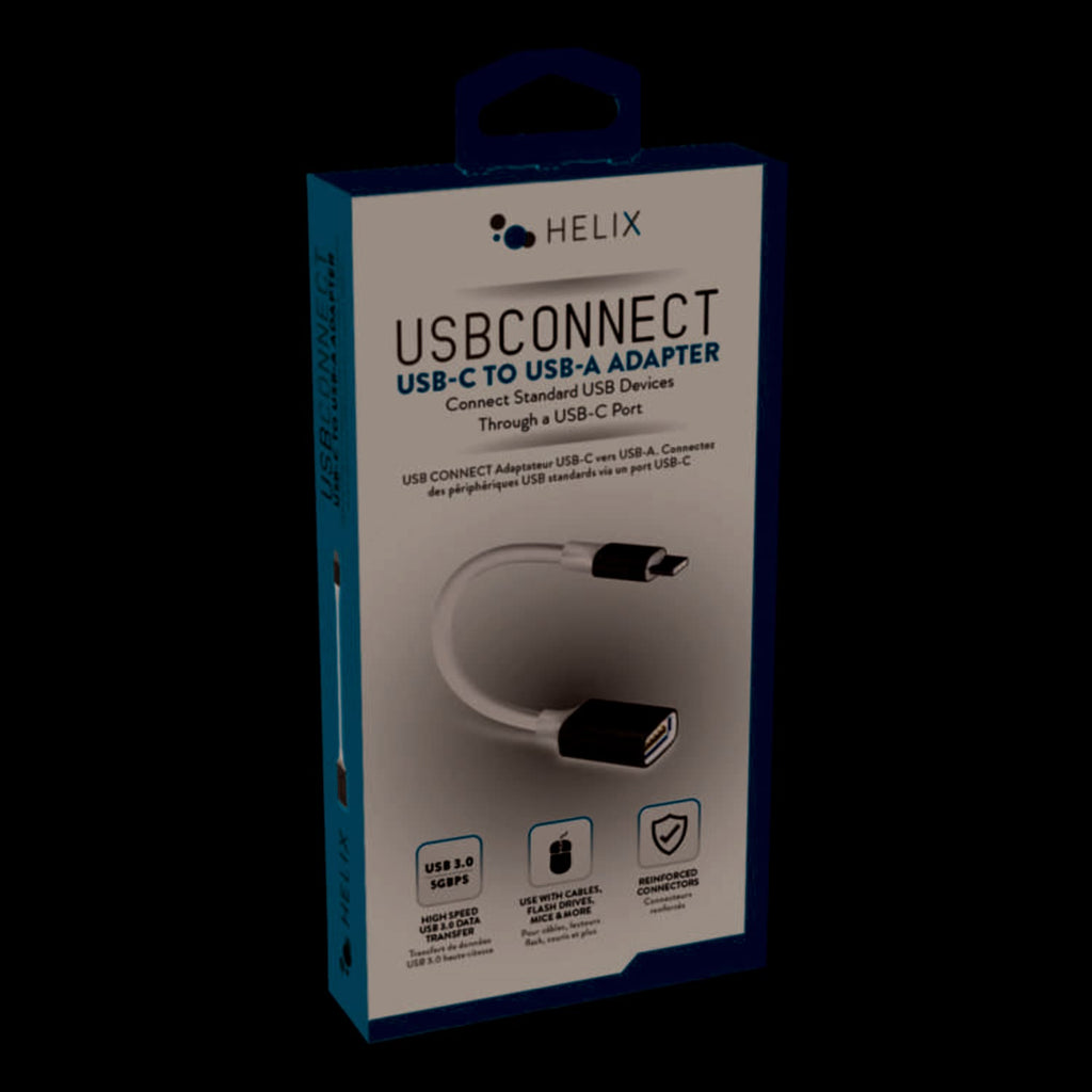 Helix/Retrak USB-C to USB-A Adapter Black